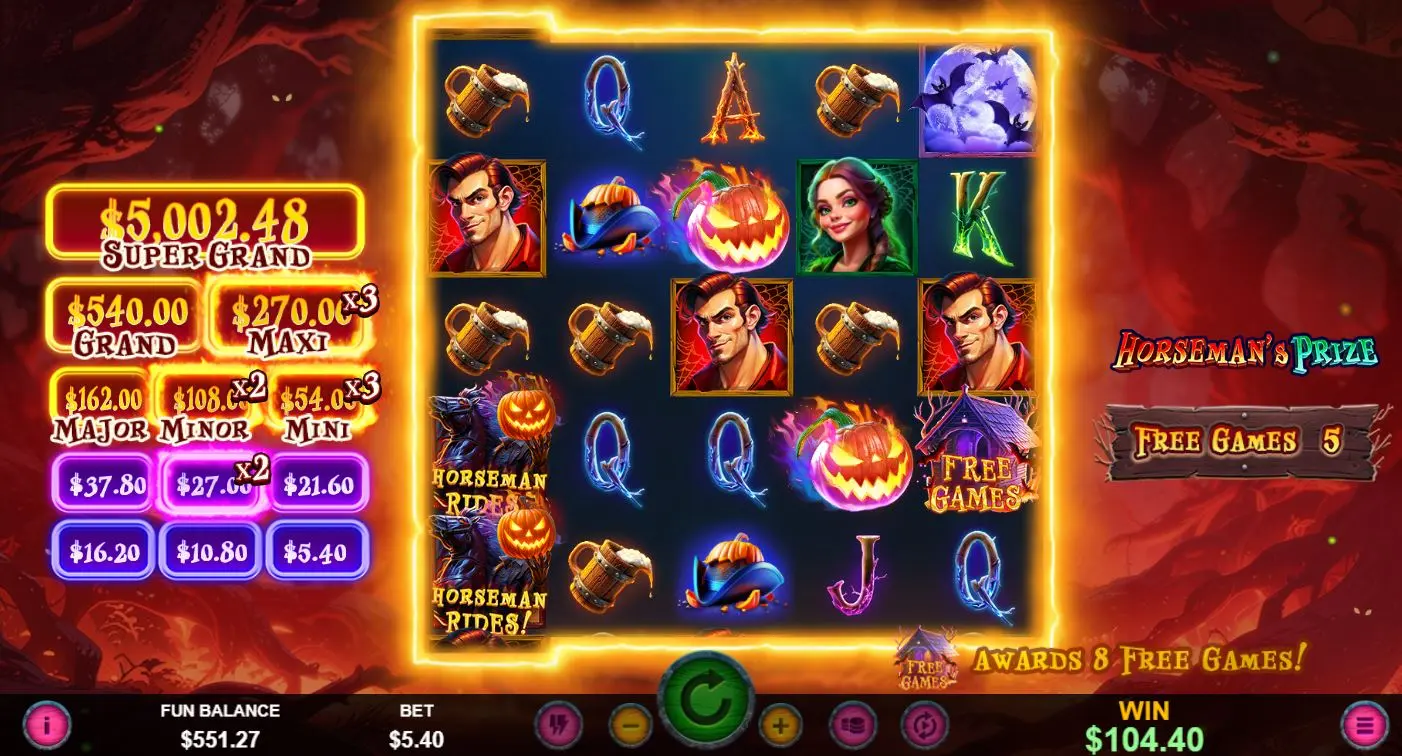 Horseman's Prize The Haunted Ride Free Games