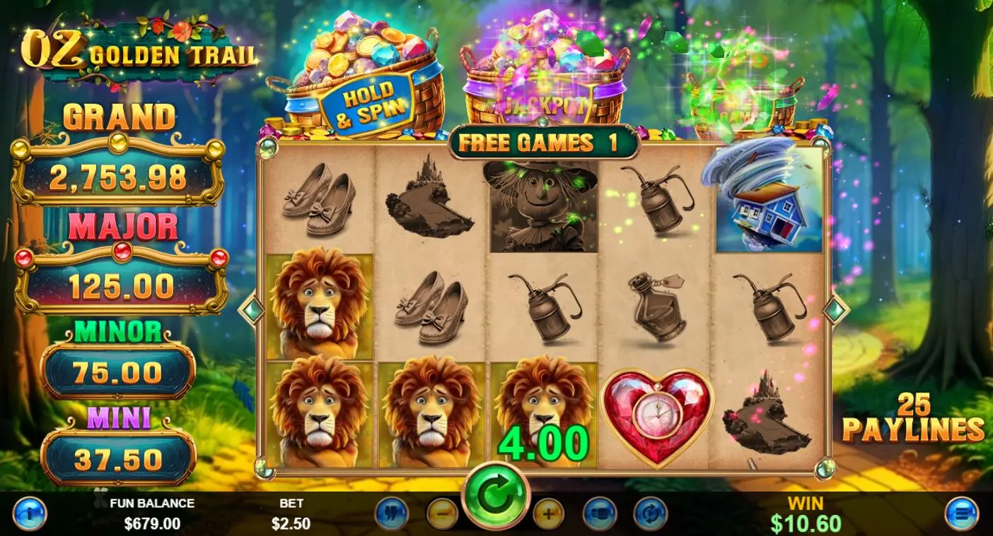 Oz Golden Trail Free Games