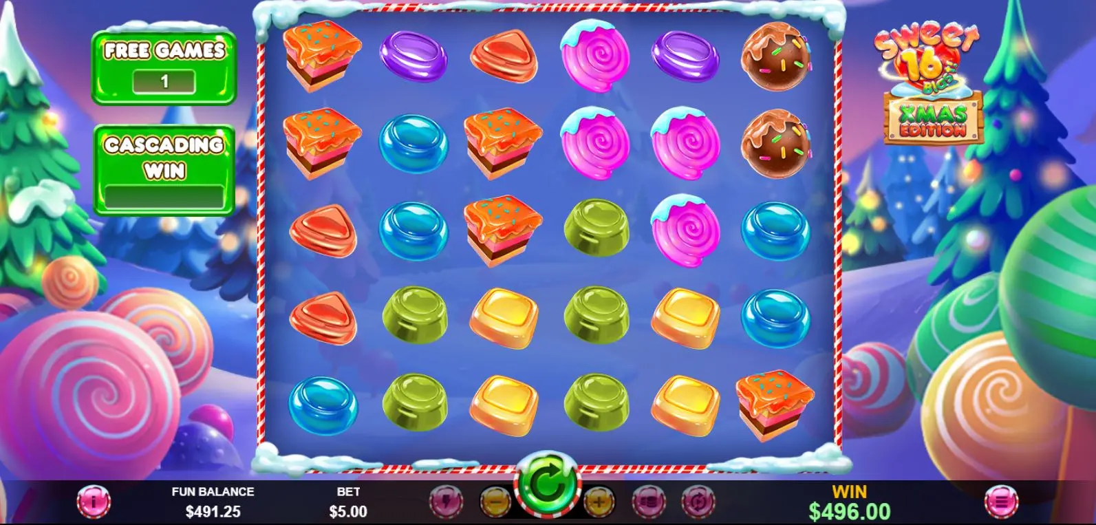 Sweet 16 Blast! XMAS Edition Free Games with Multipliers