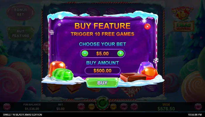 Sweet 16 Blast XMAS Edition OCG Buy Feature