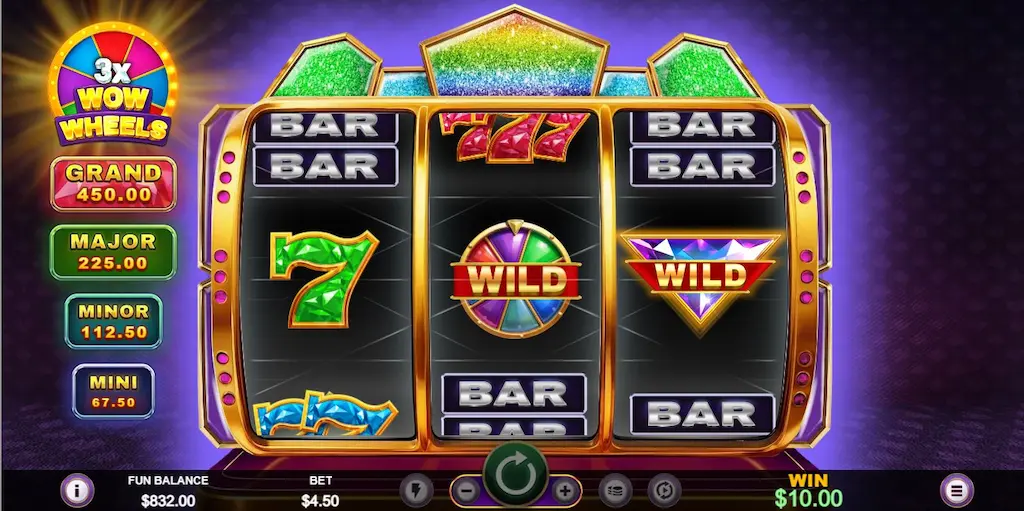 3X WOW WHEELS Nudging Wilds