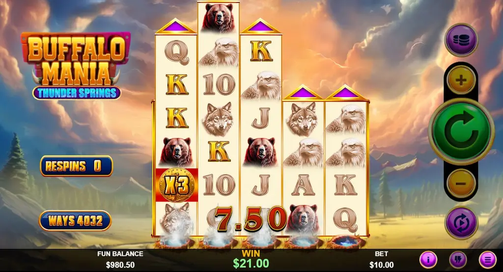 Buffalo Mania Thunder Springs Geyser Eruption Expansion