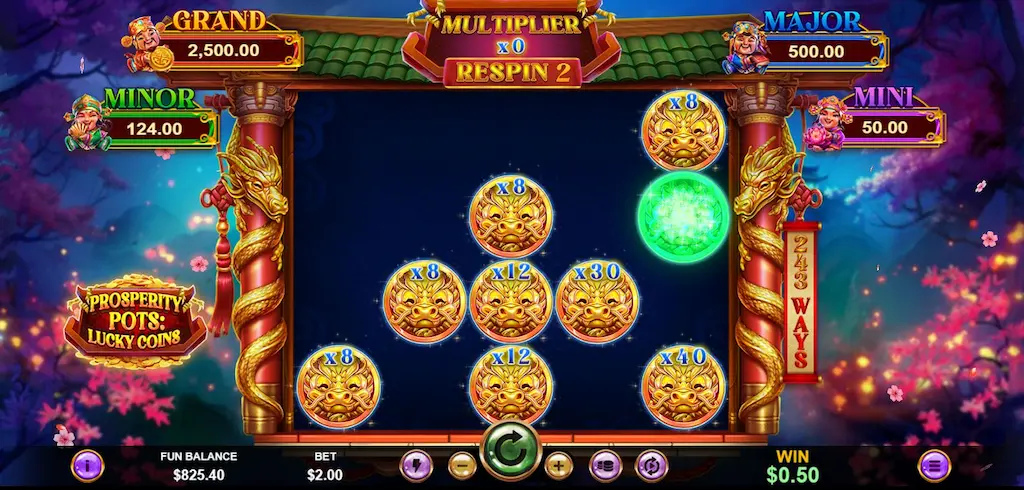 Prosperity Pots: Lucky Coins Hold and Spin