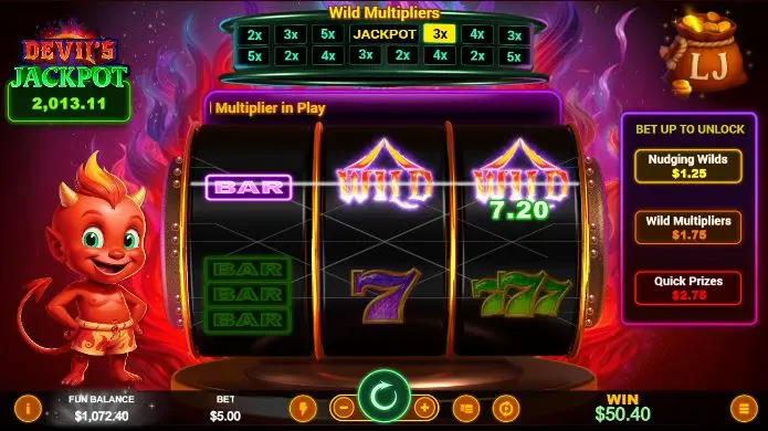 Devil's Jackpot OCG News Nudging Wilds