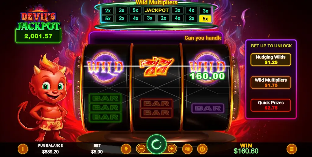 Devil's Jackpot Wild Multipliers