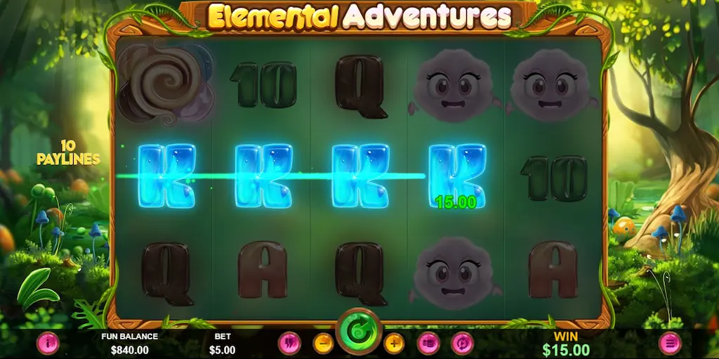 Elemental Adventures pay table