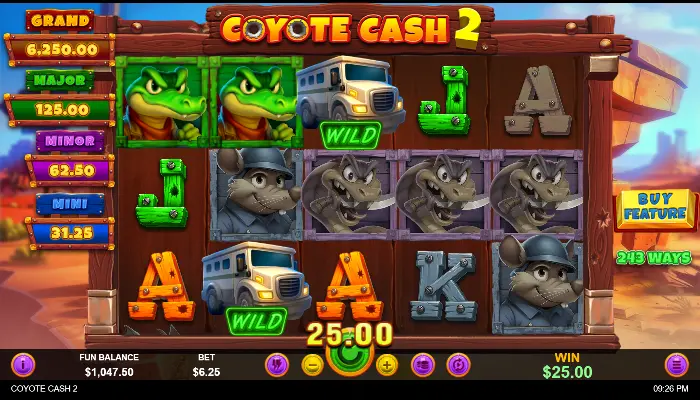 Coyote Cash 2 OCG News main features