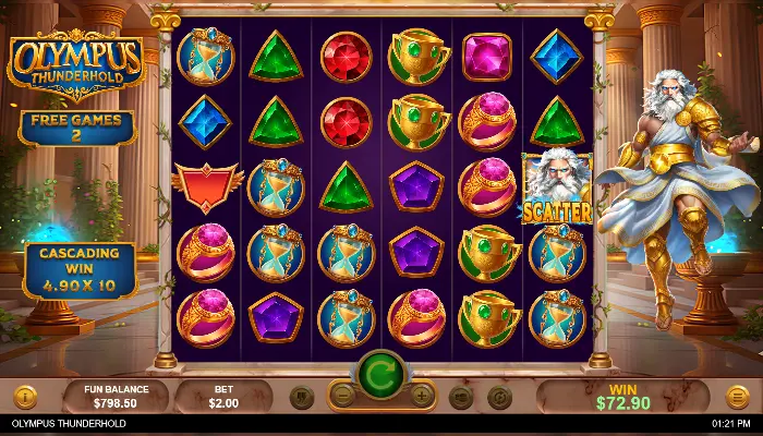 olympus thunderhold OCG news Free Games with Multiplier