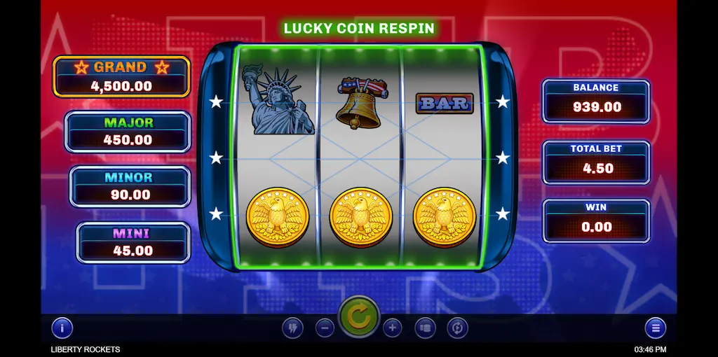 liberty rockets lucky coin respin