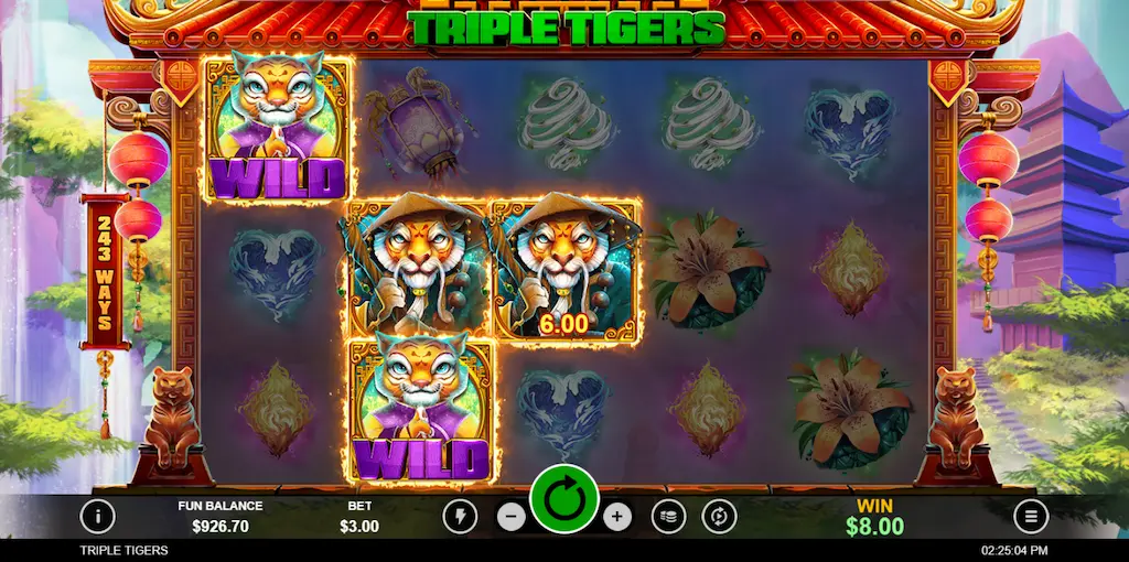 triple tigers bursting wilds ocg