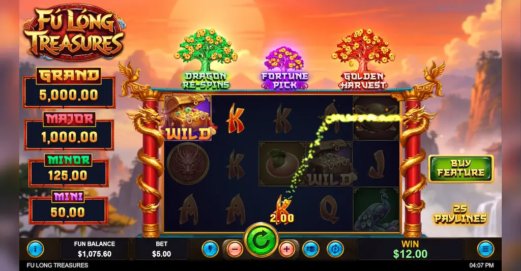 fu long treasures pay table