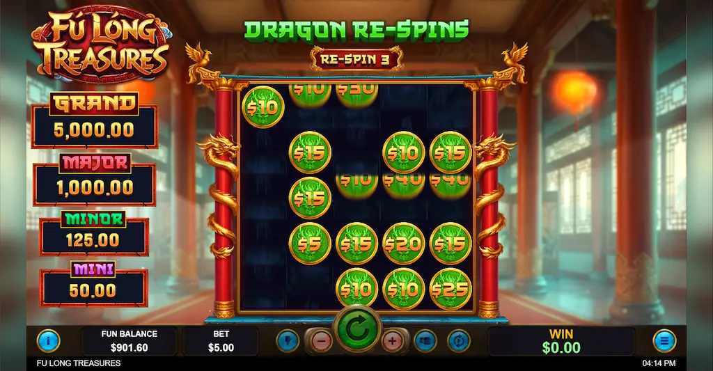 fu long treasures dragon re-spins
