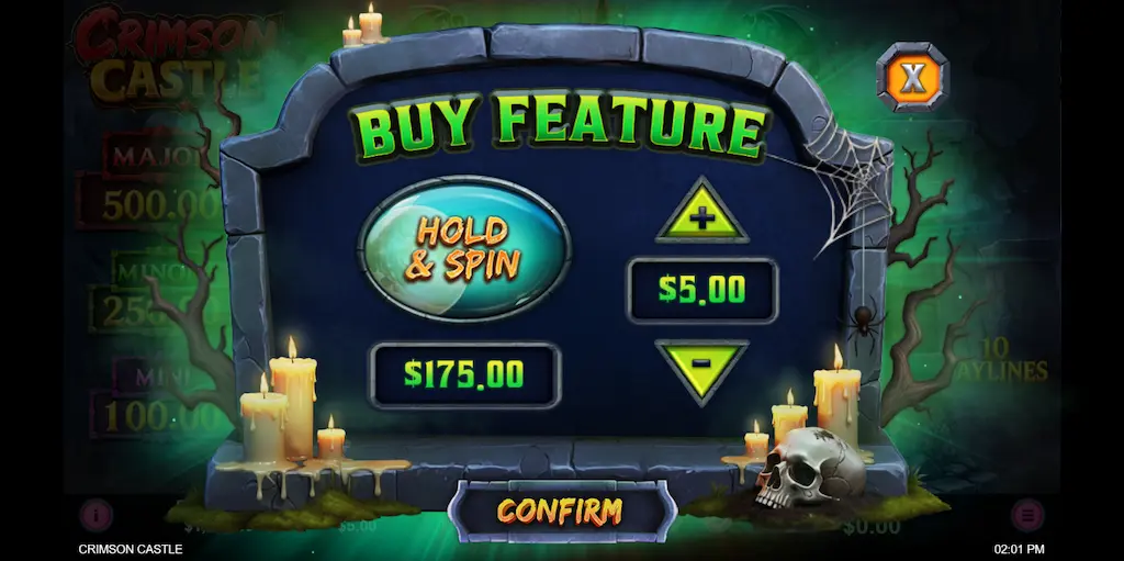crimson castle buy feature