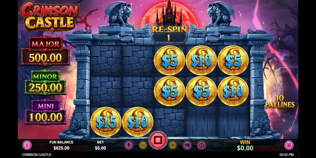 crimson castle hold & spin