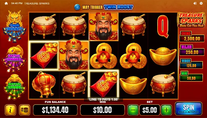 treasure sparks news main features