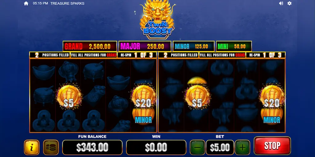 treasure sparks twin boost