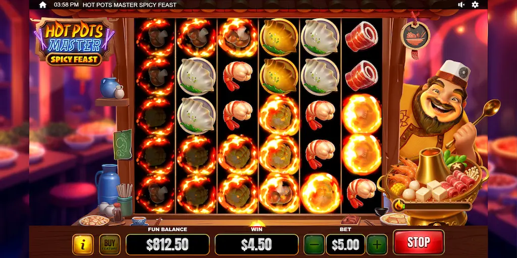 hot pots master spicy feast cascading wins
